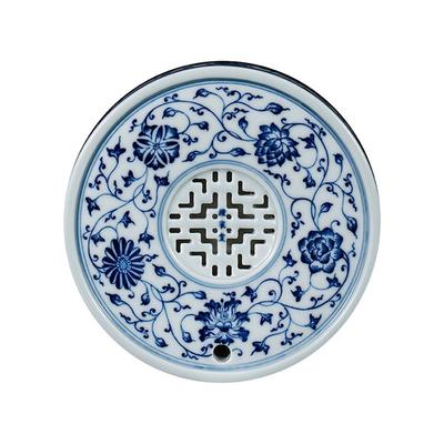 钟家窑柴窑青花缠枝花纹壶承