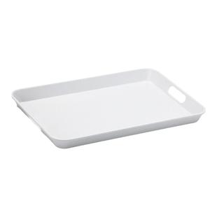 蒙生教育 蒙台梭利蒙氏教具 大号白色哑光 镂空把手 仿瓷托盘