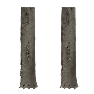 夜间教习室袜套夏天灰色针织jk小腿套破洞针织堆堆袜子女防晒袖套