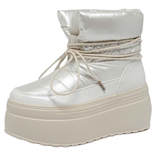 小个子增高雪地靴2025新款秋冬加绒厚底防水保暖短筒靴小码女鞋33