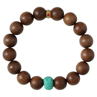 色达五明学院文艺素雅禅意老料山檀菱镁矿龙珠男女生情侣手串腕戴