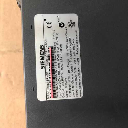 议价变频器、420．6SE6420－2AB12－5AA1、适用