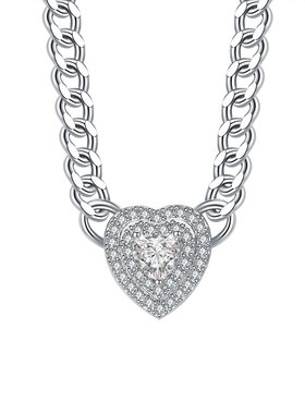 bm官网爱心项链新款百搭轻奢小众