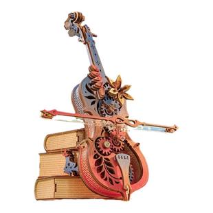 猫的天空之城秘境大提琴绮梦交响曲音乐盒八音盒diy手工拼搭积木