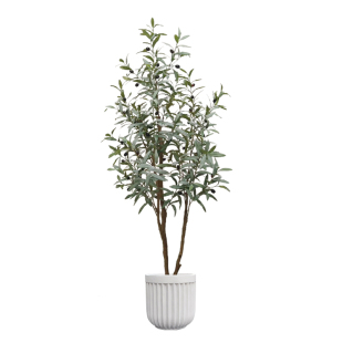 北欧仿真绿植室内大型落地盆栽橄榄树假树造景装饰阳台盆景摆件