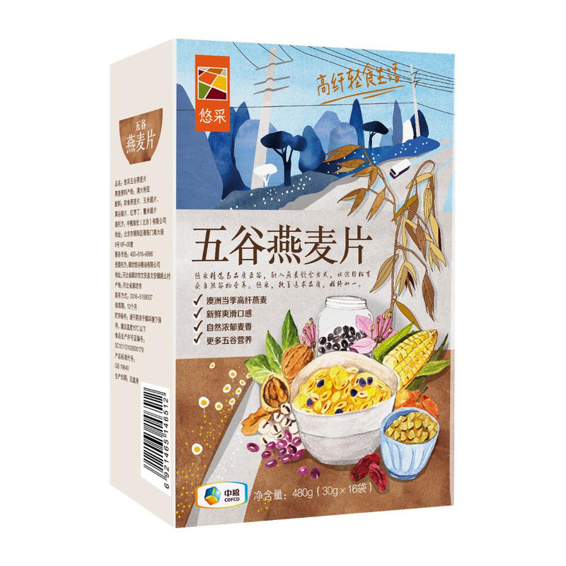 中粮悠采五谷即食高纤麦片
