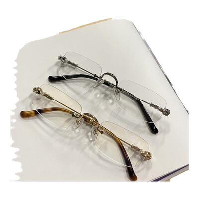 欧阳娜娜无框眼镜纯钛复古PILLS