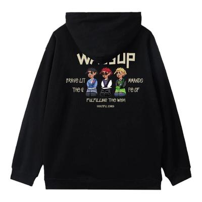 WASSUP潮牌复古连帽卫衣外套