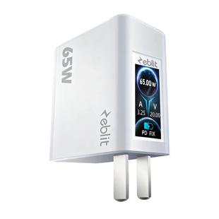 Zeblit65W带屏氮化镓充电器适用Typec手机平板电脑3C认证快充充电功率检测