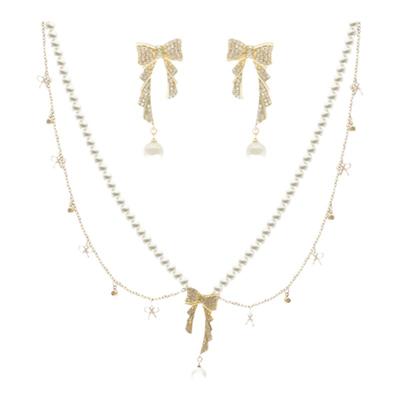 PP原创《梦幻芭蕾》蝴蝶结珍珠流苏链条项链女轻奢高级感锁骨链