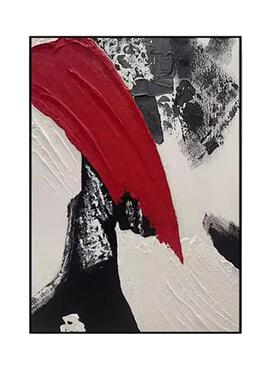 油画客厅挂画手绘《鸿运升腾》玄关背景墙肌理画大芬村餐厅装饰画
