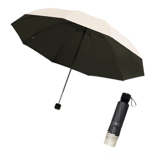天堂伞晴雨两用防晒双人加大加固三折叠伞黑胶遮阳伞男女士太阳伞
