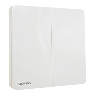 西门子睿致系列象牙炫白色睿智二开双控二联双控86型暗装开关面板