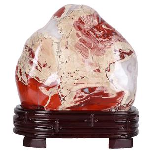 南非红碧玉鸡血石原石摆件天然奇石室内观赏石头客厅办公室靠山石