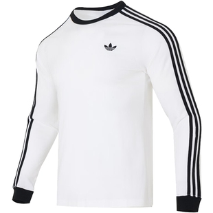 adidas阿迪达斯三叶草秋季男子运动休闲圆领长袖T恤KE3545