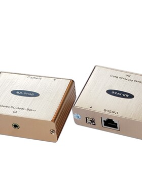 电脑双绞线传输器3.5转RJ45转换