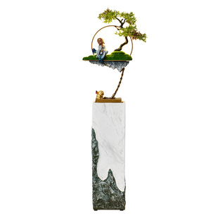 新中式招财流水落地喷泉摆件玄关禅意循环水景观装饰开业乔迁礼物