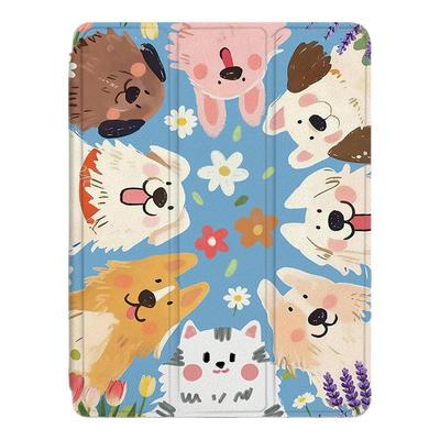 适用OPPOPad4pro快乐小狗pad3平板Air2卡通Neo可爱11.4笔槽VIVOPad5Pro柯基13寸IQOOPad5/12.1寸SE11保护套壳