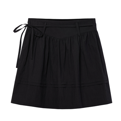 LLANO短裙花苞半裙通勤绑带花苞