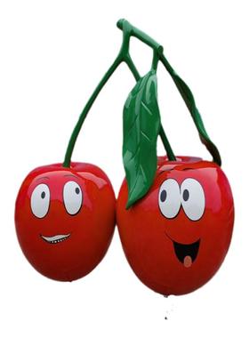 定制水果造型卡通人物模型农场仿真樱桃娃娃玻璃钢车厘子公仔雕塑