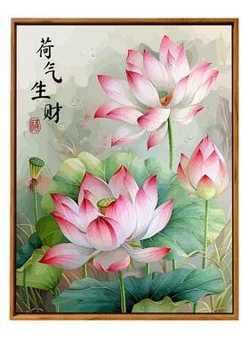 丙烯新中式diy数字油画手绘画画