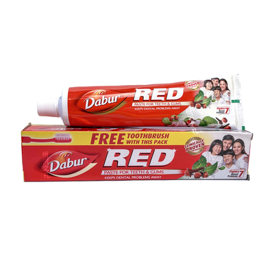 印度原装Dabur Red阿育吠陀十三味草本精华牙膏清洁祛口臭