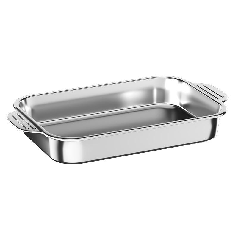 316不锈钢烤鱼盘长方形家用电磁炉燃气灶家庭专用特厚加深锅新款