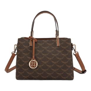 稻草人包包女士2025新款撞色休闲手提包小众杀手包百搭简约斜挎包