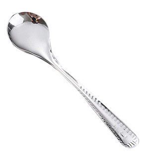 小勺子不锈钢长柄家用儿童汤匙幼儿园餐具汤匙学生食堂吃饭勺餐具