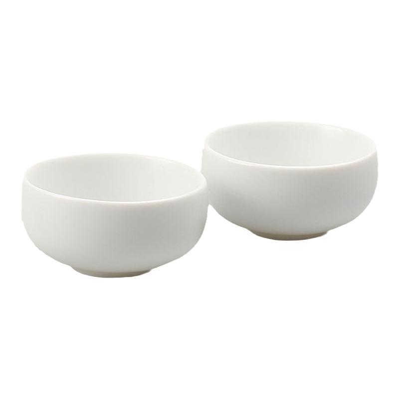 库存清货定窑纯白小茶杯单个茶碗品茗杯主人茶杯中式陶瓷功夫茶具