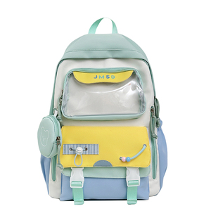 书包女生小学生2025新款初中生高颜值绿色系可爱痛包大容量双肩包