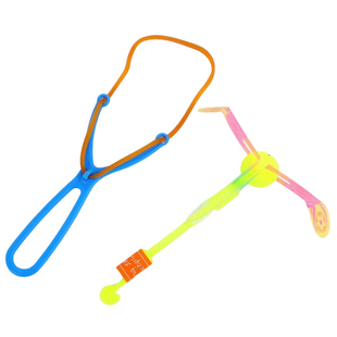 益智户外儿童玩具弹弓飞箭发光夜光弹射飞天蜻蜓竹蜻蜓飞行器闪光