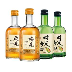 【猫超包邮】梅见金桂青梅酒330ml*2瓶+时光梅酒330ml*2瓶微醺酒