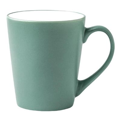 马克杯4个套装家用大容量陶瓷水杯ins简约哑光磨砂咖啡杯子带盖勺