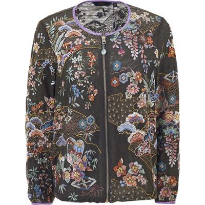 渔休闲重工刺绣花国潮休闲短外套