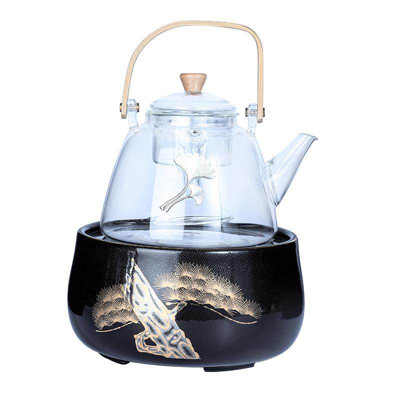 莺歌烧电陶炉煮茶器玻璃煮茶壶茶具套装静音家用全自动日式煮茶炉