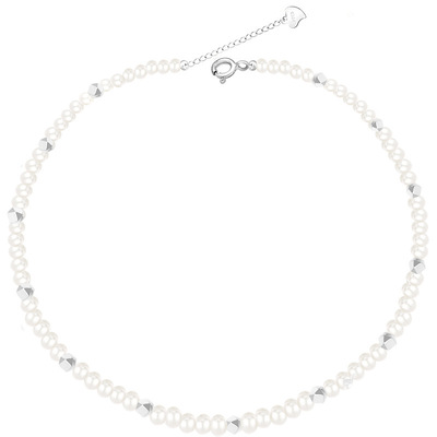 POEM法式巴洛克珍珠锁骨链S925