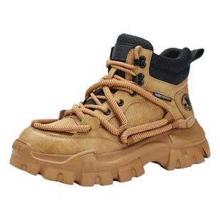 马克华菲马丁靴男款2026新款冬季工装鞋靴男生户外大黄靴男士靴子