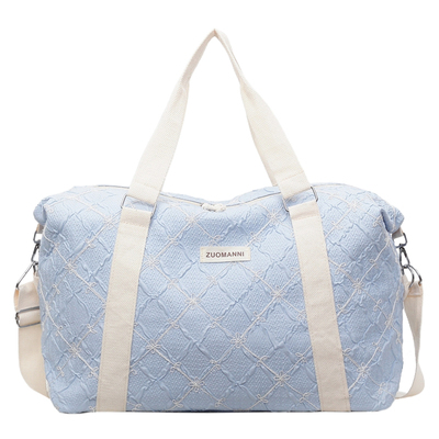 可旅游通勤两用的奶蓝色旅行包~