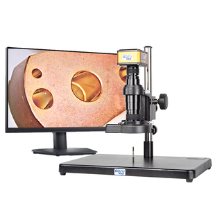 奥斯微工业电子显微镜高清数码放大镜专业级拍照测量带显示屏可导CAD高倍手机主板维修专用AO-HD228S