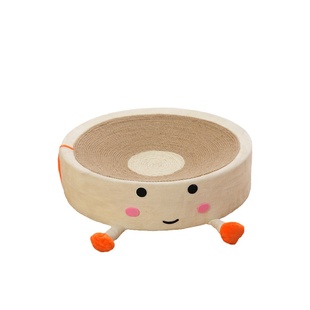 天然剑麻猫抓板耐磨不掉屑麻绳圆形猫窝猫抓板一体四季通用猫玩具