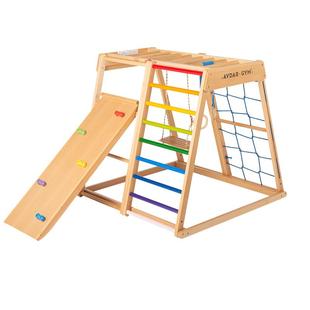 AVDAR攀爬架山毛榉木儿童秋千吊环小型游乐园室内家用宝宝滑滑梯