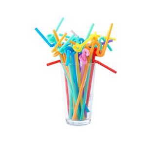 包邮一次性彩色塑料吸管直管100支幼儿园儿童手工DIY管子七彩26CM