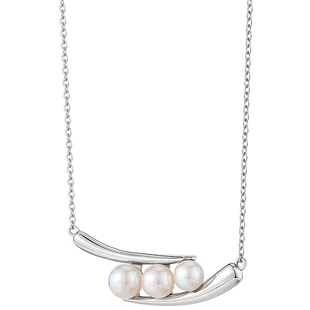白岚豌豆荚珍珠项链女925银原创轻奢小众设计感毛衣链XL2495