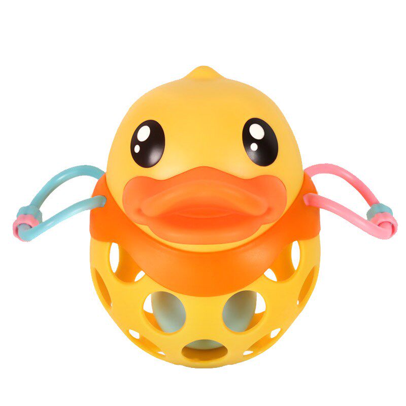婴儿玩具牙胶手摇铃B.Duck小黄鸭