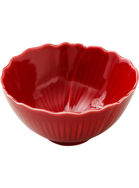 陶瓷中式饭碗结婚订婚餐具红色碗