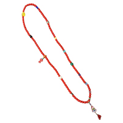 朱砂红砂红砂项链手链四圈108颗