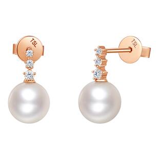 TSL谢瑞麟淡水珍珠18K金珍珠耳环镶嵌钻石耳环优雅BD488-63887