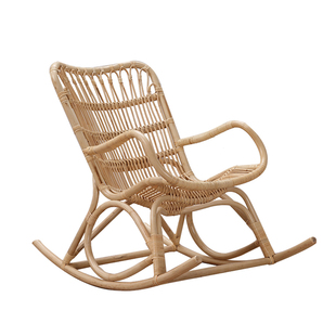 简约真藤摇椅藤编家用休闲躺椅阳台摇摇椅网红逍遥椅大人老人藤椅