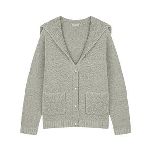 王心凌同款 CRUSH Collection冬季新款开衫圈圈外套连帽休闲上衣